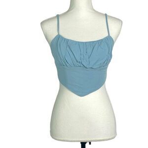 PacSun | Kendall & Kylie Cropped, Tie-back Top, Medium, Adjustable Straps, Blue